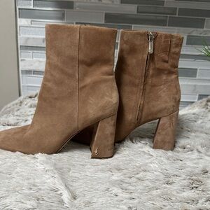 Sam Edelman Tan Suede Ankle Booties